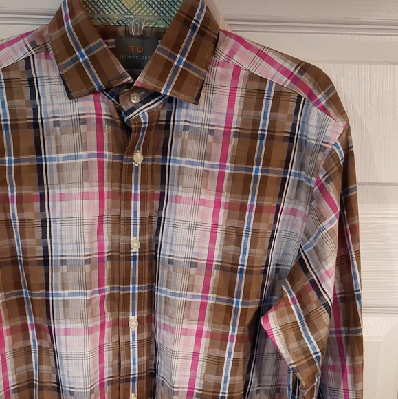 THOMAS DEAN Plaid Button Down Shirt - Picture 8 of 10